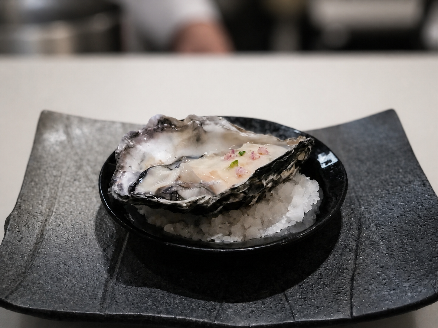 Seasonal oyster course
