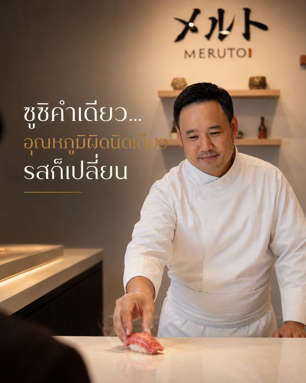 ซูชิคำเดียว…อุณหภูมิผิดนิดเดียว รสก็เปลี่ยน
